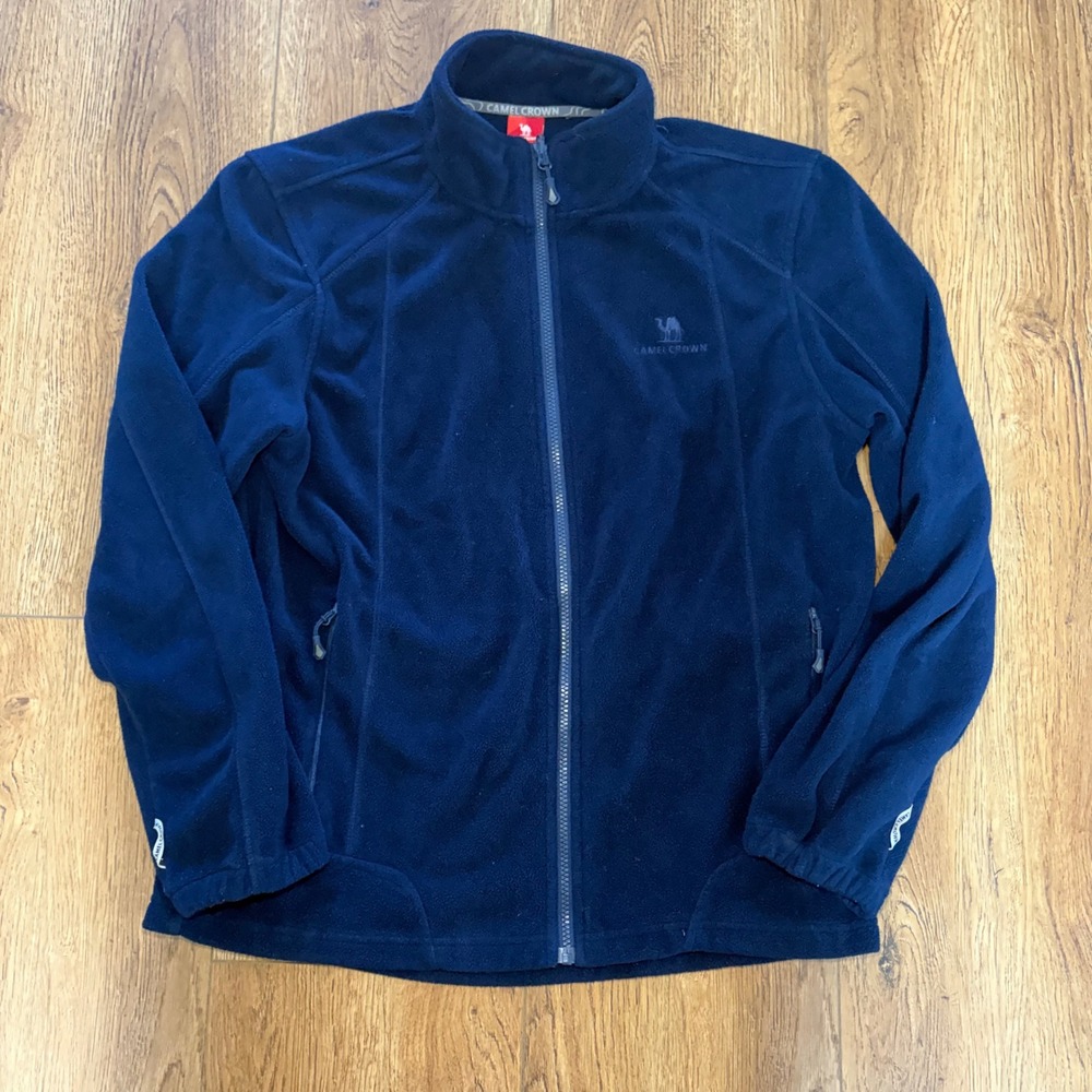Camel Crown Mens Navy Blue Full Zip Fleece Jacket Size‎ M Gorpcore Zip Pockets